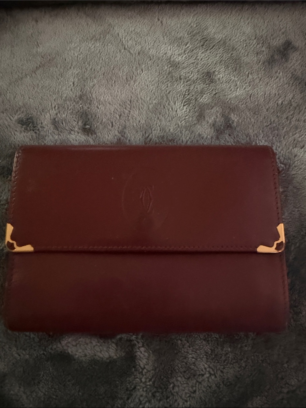 Carter's Dark Brown Wallet with Gold Corner Accents